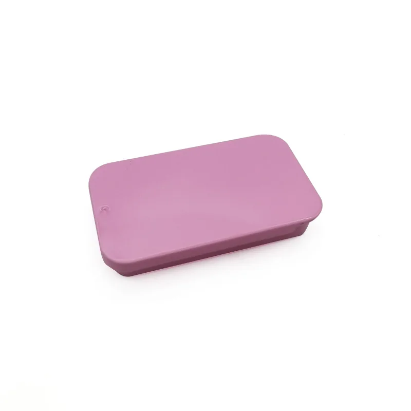 Metal Cigarette Case Empty Mini Tin Box Tinplate Push Candy Pill Cases Bins Jar Hinged Containers Organizer Storage Box