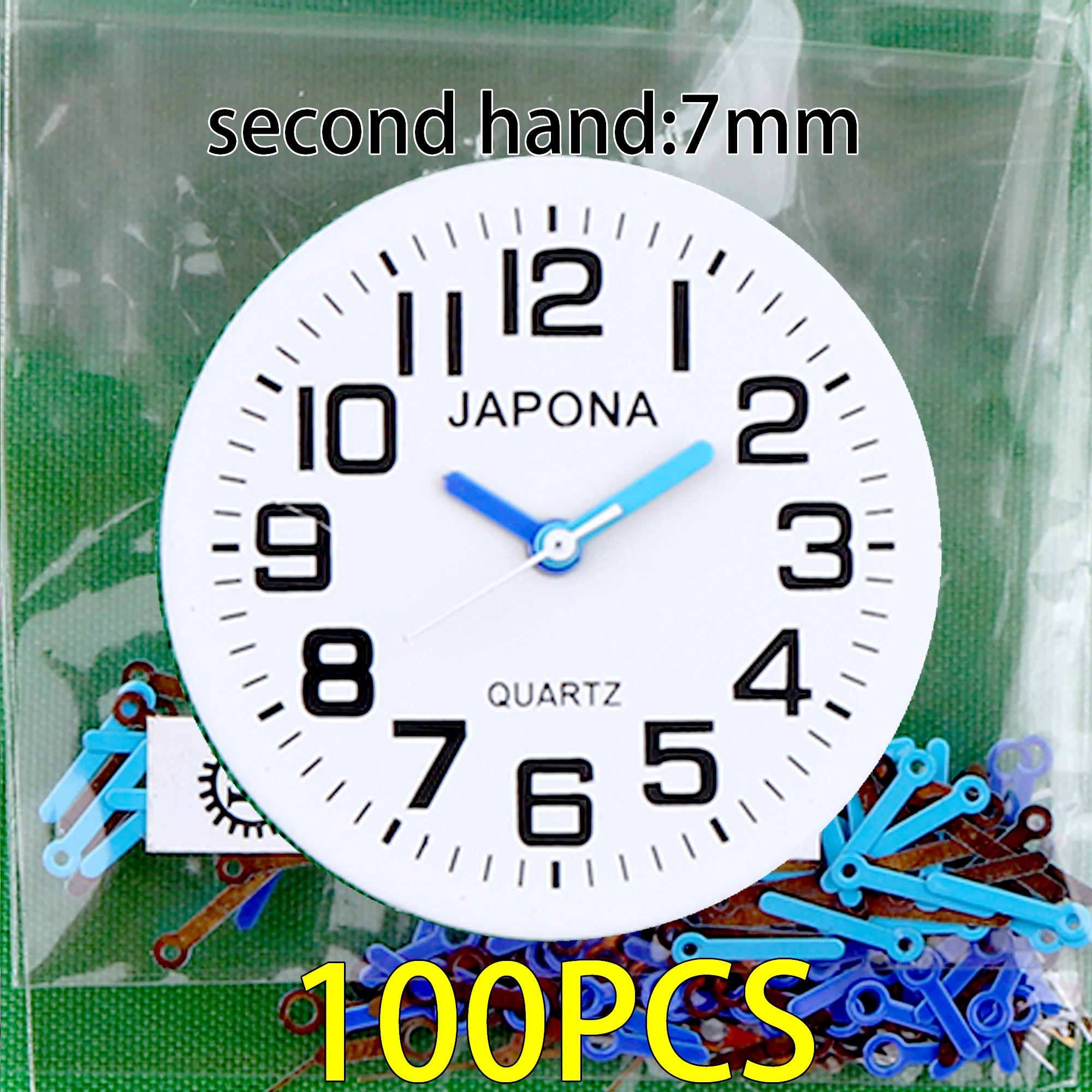 100PCS watch hands Secondhand length 7mm blue and white second hand 2035 applicable PC21 hand sl68 hand gl68 hand sl39 hand