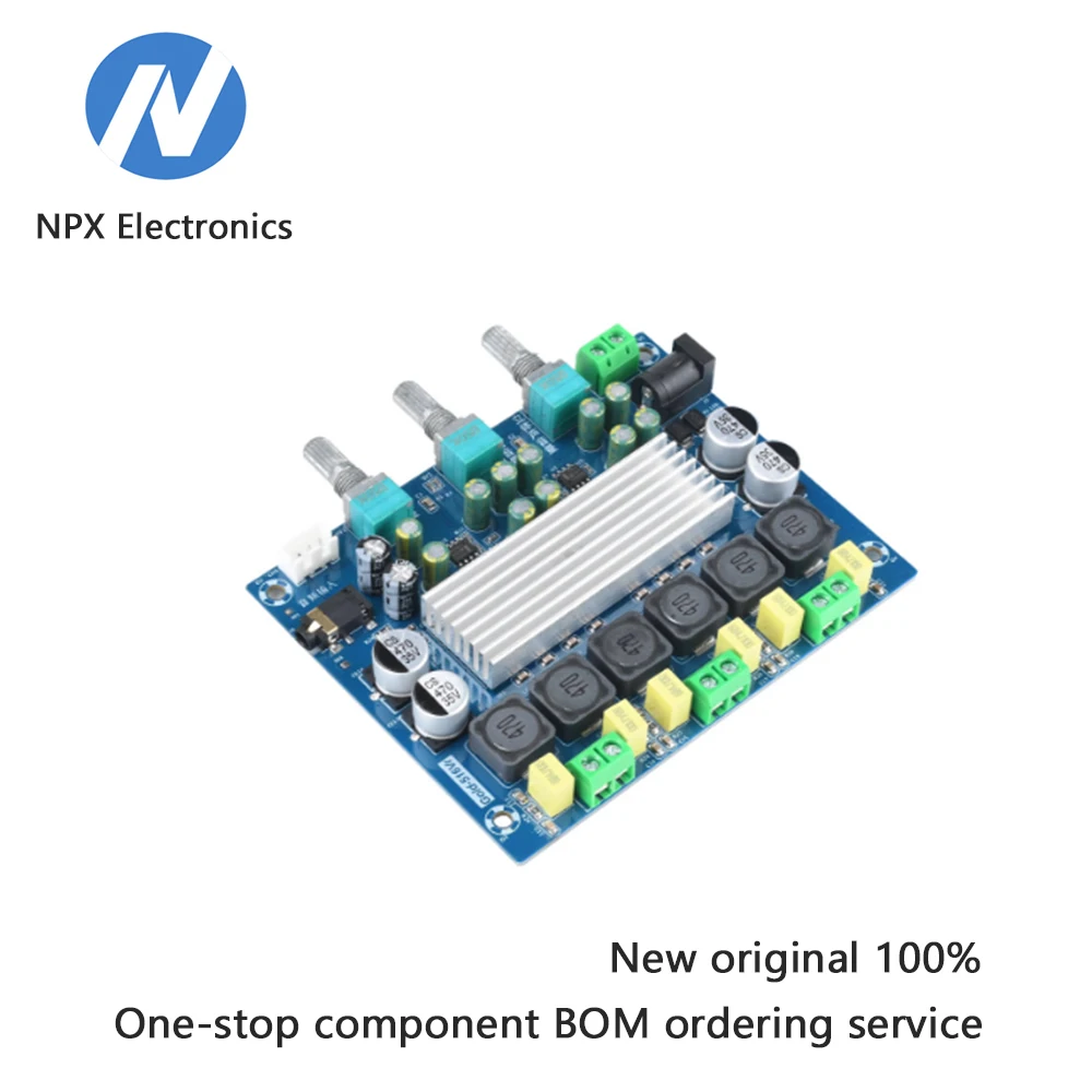

DC 8-24V stereo dual-channel power amplifier board with 50W*2 + 100W 2.1-channel audio amplifier module