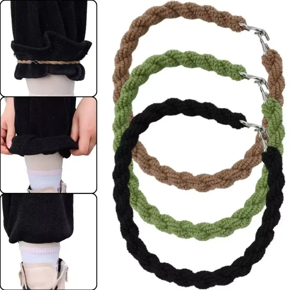 2Pcs New 18cm Trouser Leg Straps Polyester Black Green Khaki Leg Ties Rope Riding Boot Rubber Band Outdoor Hiking - Image 2