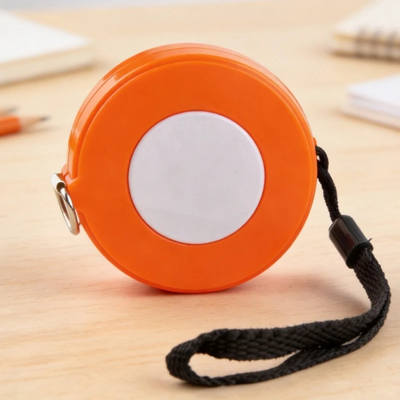 02DC Round Object Diameter Measuring Tape with Conversion Scale, Two Color Unit Graduations, Automatic Return Housing, and
