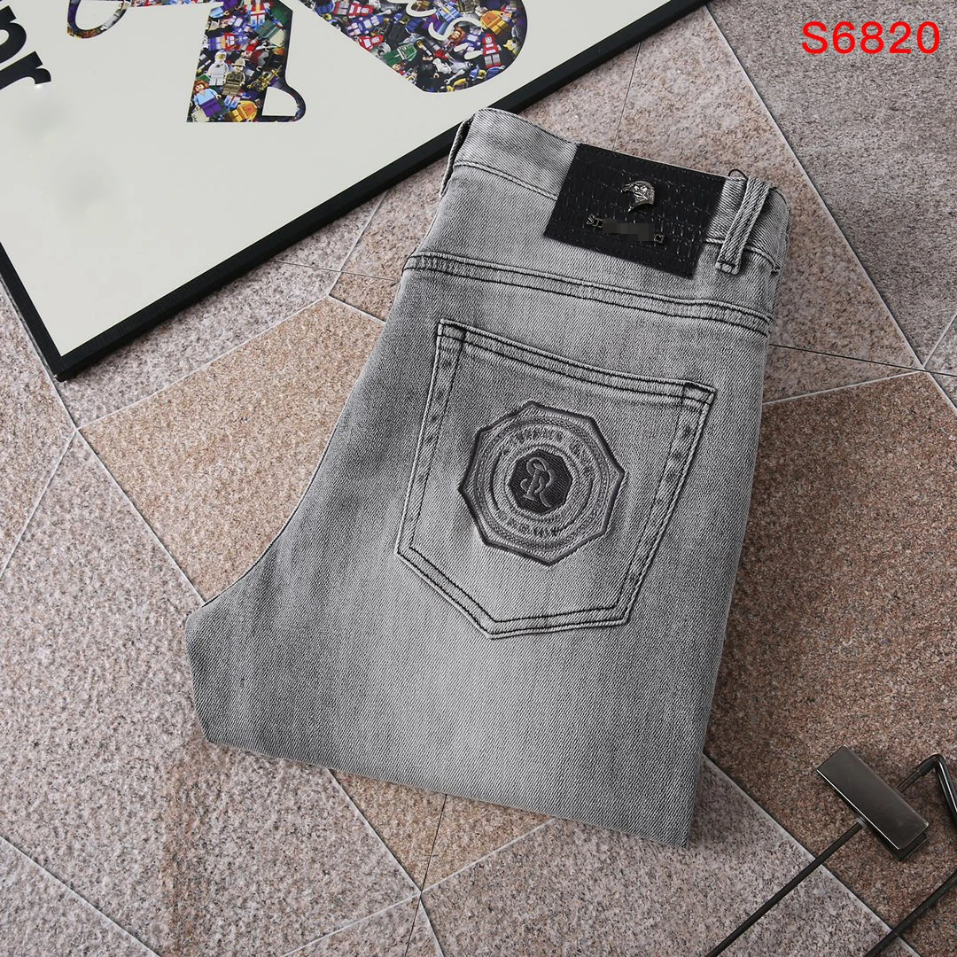 

BILLIONAIRE BLKA CPTG Jeans Thick Cotton Men 2025 Autumn Winter new Straight Embroidery elastic Quality size 29-42 Pants