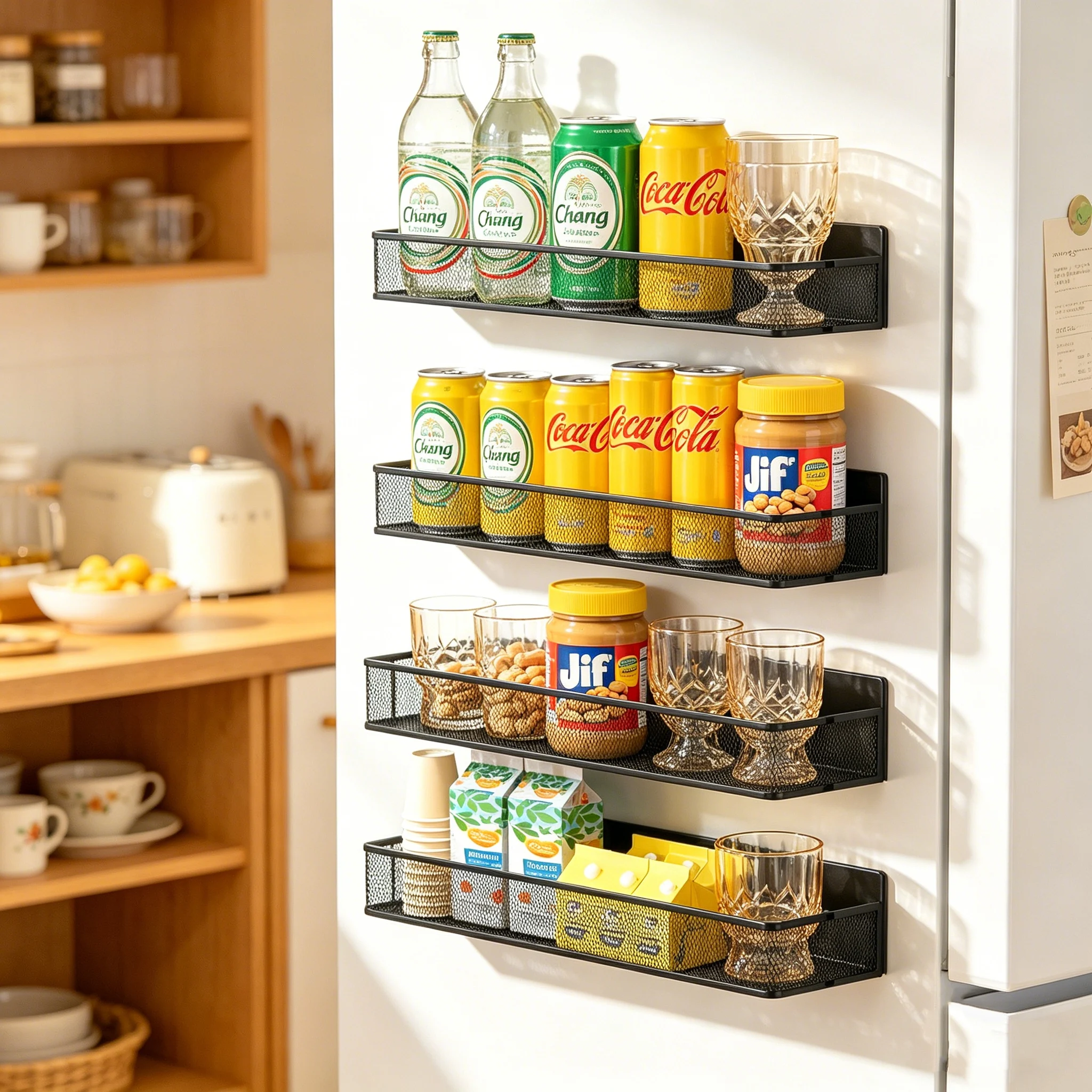 4-Piece Magnetic Refrigerator Spice Rack product image