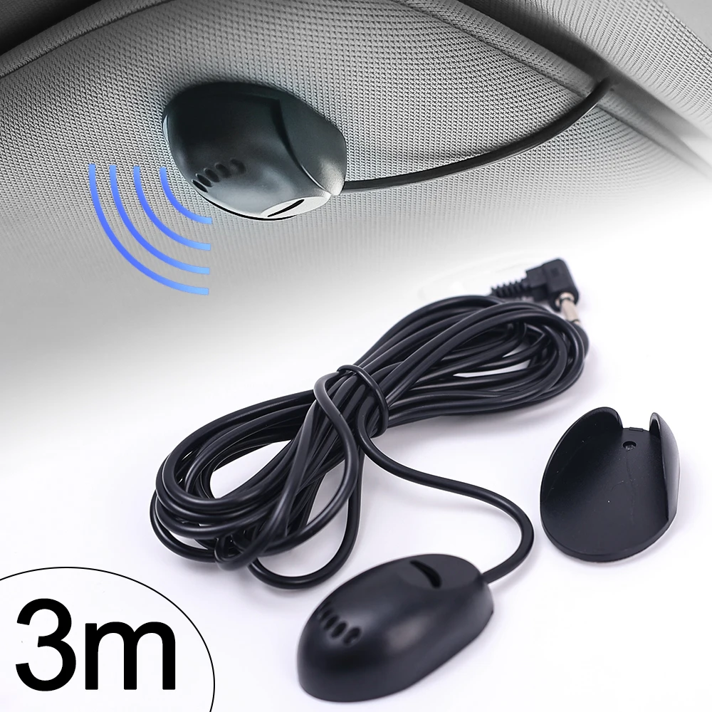 Self-Adhesive Car Audio Microphone 3.5mm Jack Plug Mic Stereo Mini 3.5m Wired External Microphone For Auto DVD Radio in Car