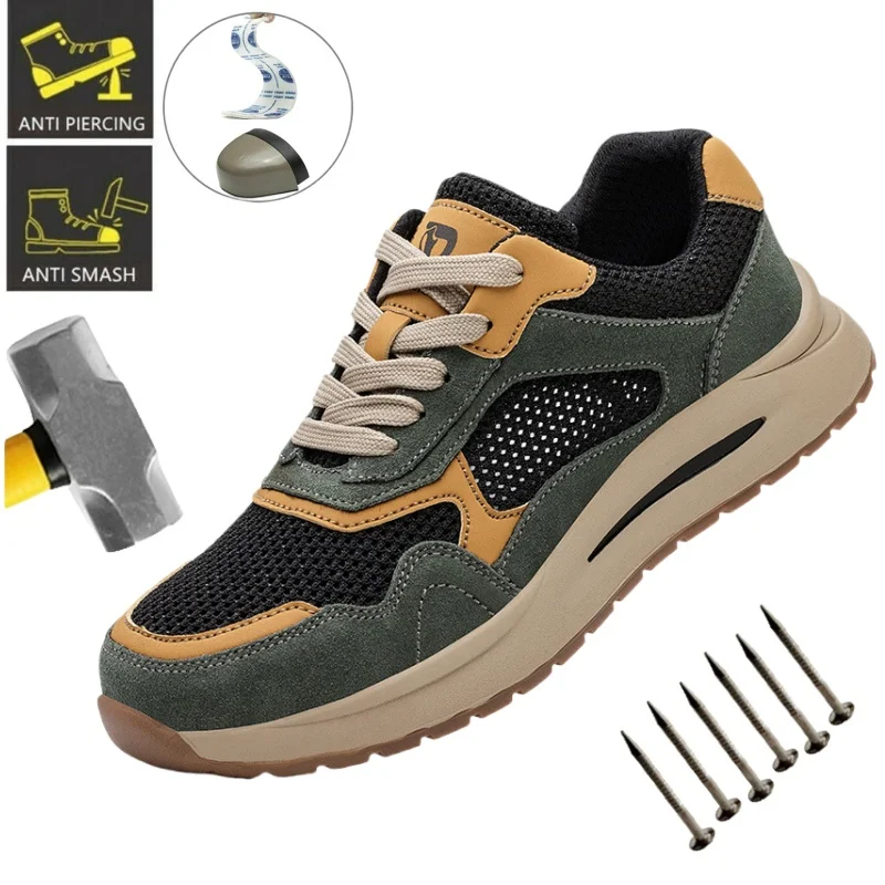

Летняя защитная обувь с отверстиями, электрическая изоляция, противоударная, противопрокалывающая, легкая дышащая рабочая обувь