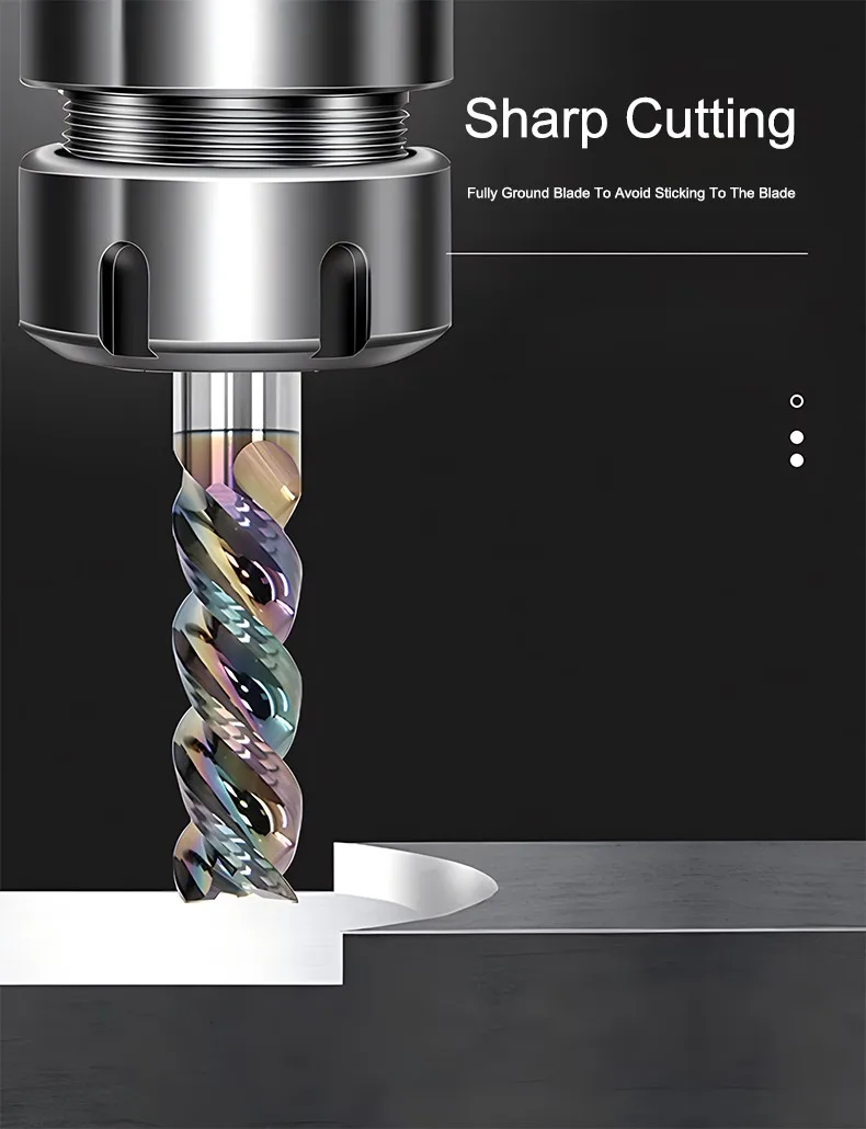 SHAZAM CNC-Bearbeitungswerkzeuge für Aluminium, U-förmige Nut, Flachfräser 1,0-20 mm, Hartmetallfräser mit DLC-Beschichtung – Detail 3