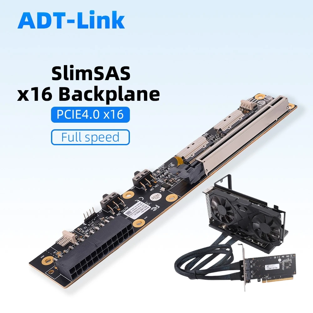 SlimSAS Graphics Dock / Bracket External Graphics Card eGPU Supports GDS1-SFX Power Supply PCIE 4.0 X16 Riser Card Oculink