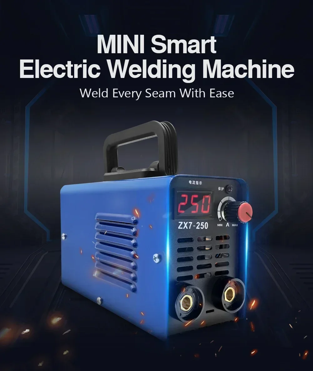 Portable MMA-250 Electric Welder 220V Arc Welding Machines IGBT DC Inverter Handheld ARC Welders Suitable for Home Welding Tools