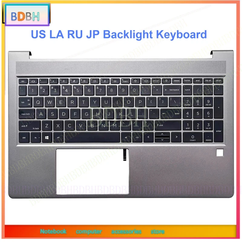 New Laptop Case for HP Zbook 15 Power G7 G8 G9 G10 XW5 US/LA/RU/JP Keyboard Palmrest with Backlit Topcase Upper Cover M26110-001