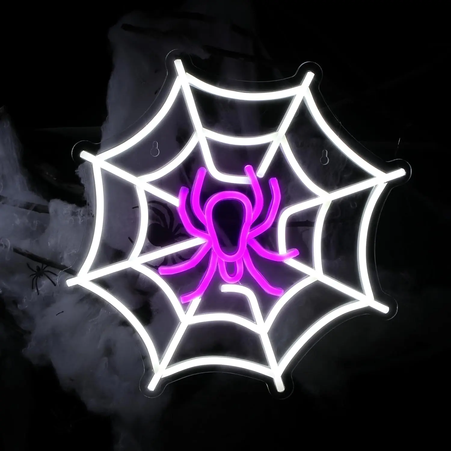 

Spider Web Neon Sign Wall Art Decoration Halloween Led Sign Neon Light For Halloween Wedding Birthday Ceremony Party Decor Gift