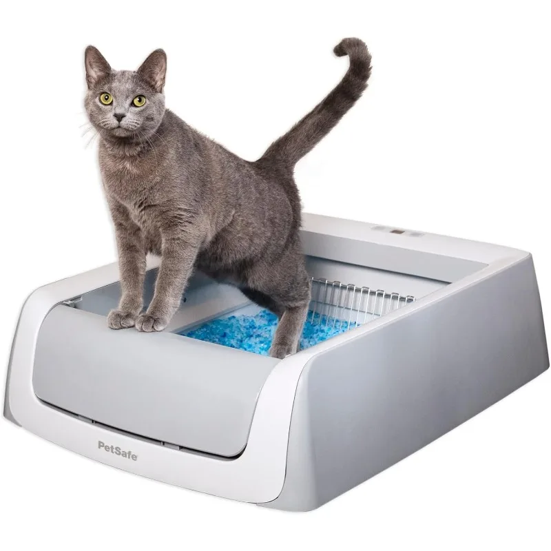 ScoopFree Crystal Pro-caja de arena para gatos autolimpiable, nunca más recoger la arena, limpieza de manos libres con bandeja de cristal desechable