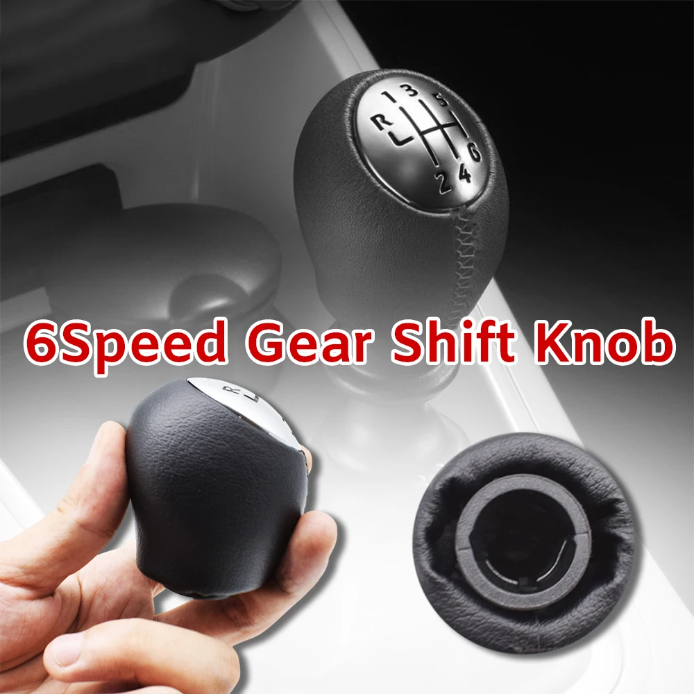 

6 Speed Gear Shift Knob Leather Gearstick For Renault Duster Dacia Nissan Terrano Laguna Megane CC Nissan Interstar Accessories