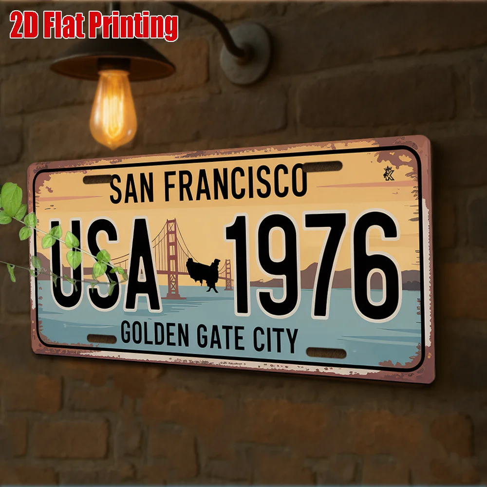 2D Flat, 2D Flat Printing, 1pc, Vintage Metal Sign, for Decorationg Only, Outdoor Wall Art (11.8