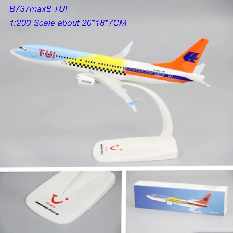 

1:200 Scale B737MAX8 TUI Air Airlines ABS Plastic Airplane Model Toys Aircraft Plane Model Toy Assembly Resin for Collection