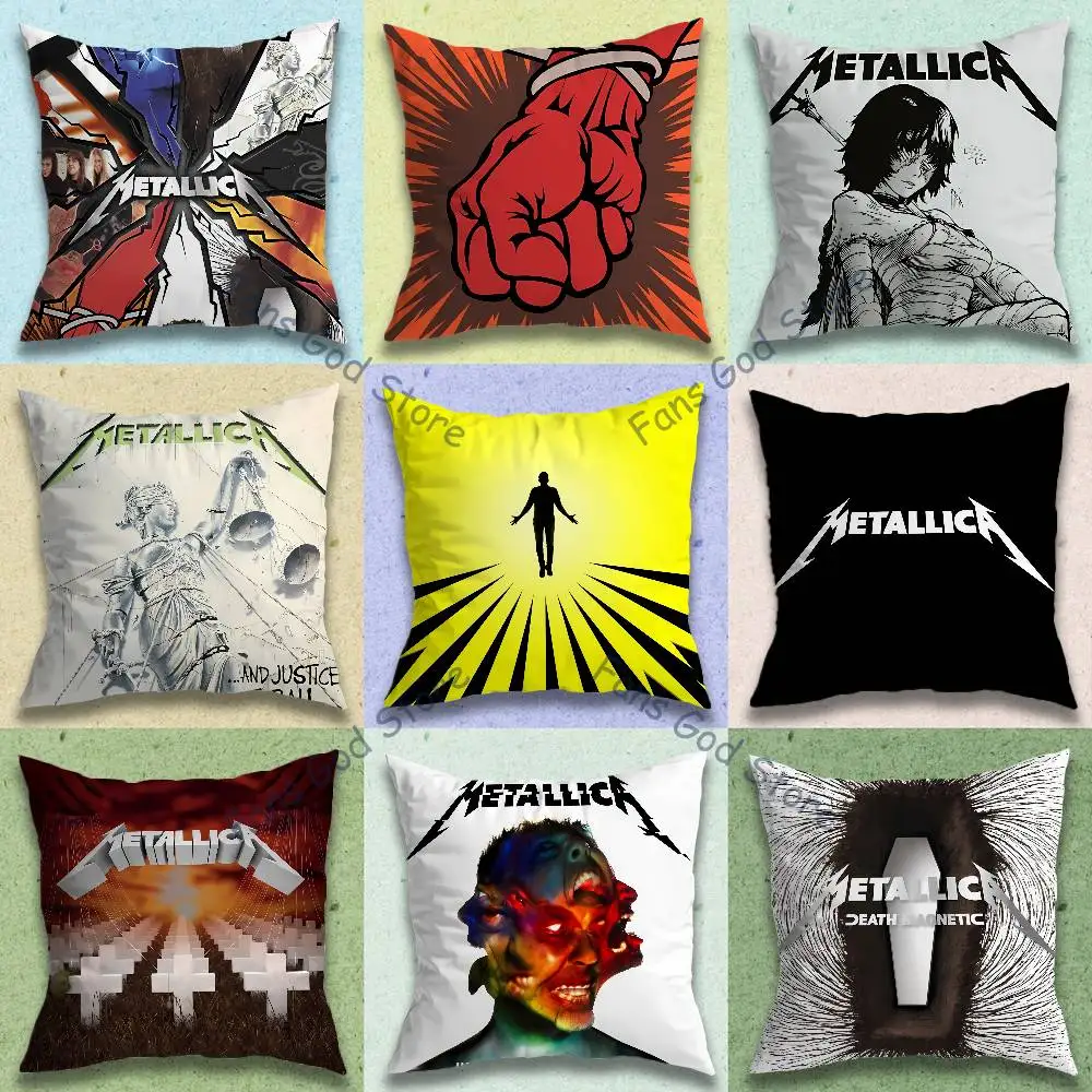 M-Metallica 72 S-Seasons Pillow Case For Sofa Decor Car Office Room Printing Cushion Cover Decorations and Protector