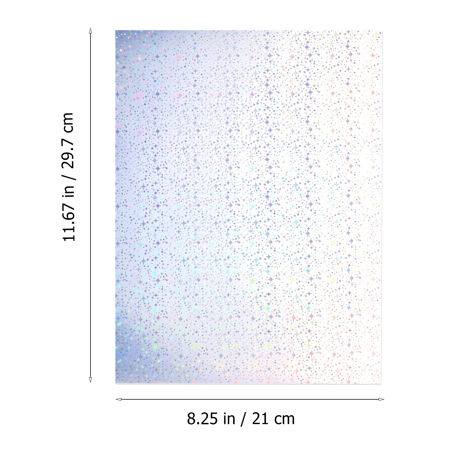 Holografisches Aufkleberpapier, bedruckbare Klebefolien für Etikettendrucker, glitzernde Oberfläche, glänzende Basteletiketten, Bürobedarf