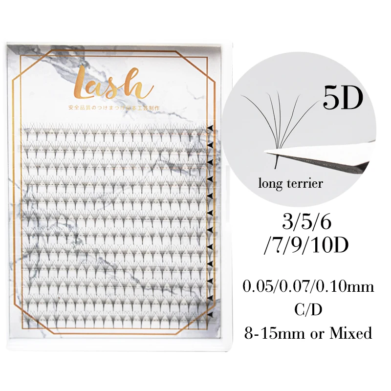 3D/5D/6D/7D/9D/10D Vorgefertigte Volumen-Wimpernfächer Professionelle Einzelwimpernverlängerungen C&D-Curl Wimpernverlängerungen – Detail 3