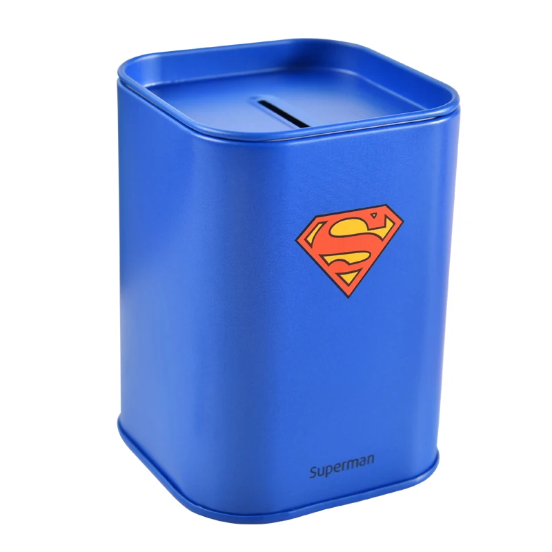 1Pc Cute Piggy Bank Metal Personalise Square Logbook Series Tin Plate Box Money Saving Pot Coin Box Jewelry Box Storage Tank