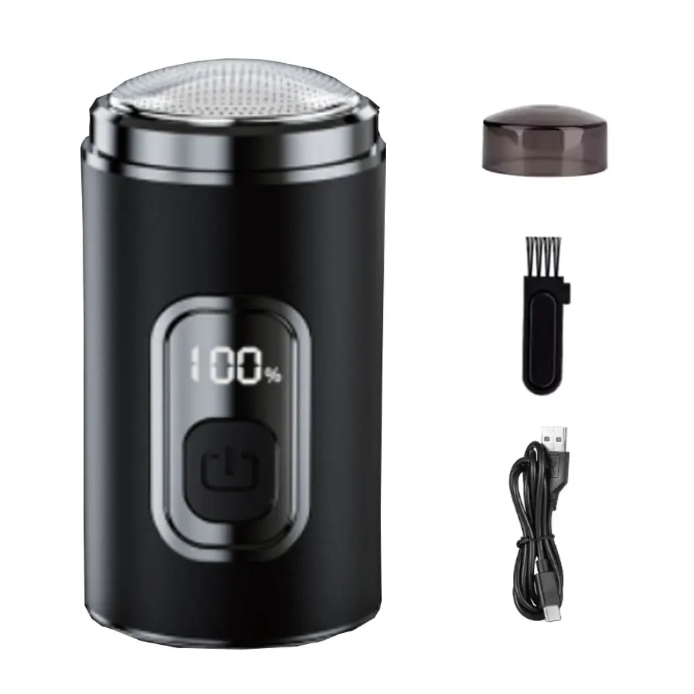 Mini Rechargeable Portable shaver with multiple blades and all-aluminum body supporting TYPE-C charging LED digital display