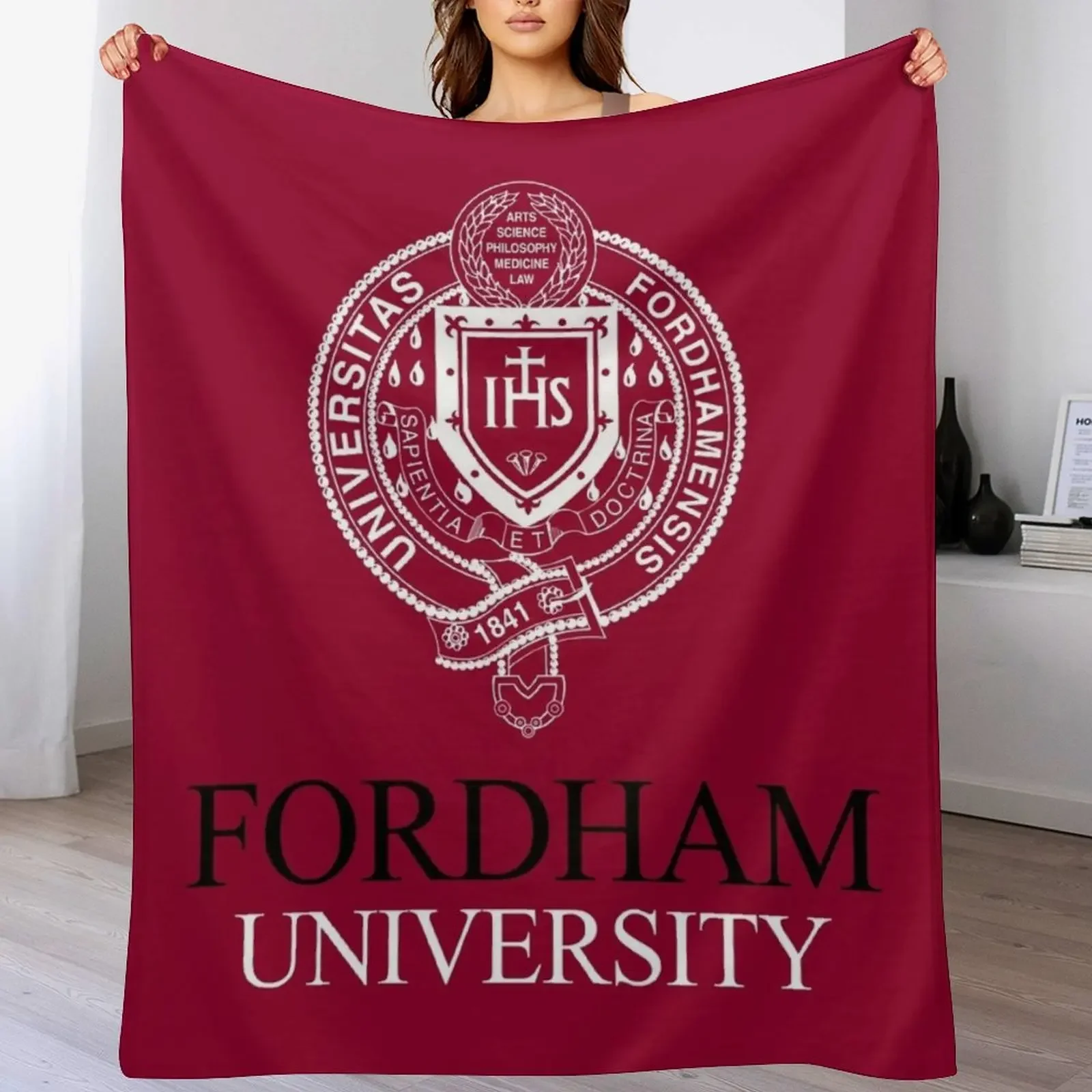 

Fordham University Throw Blanket Soft Cozy Blanket for Pet Kids Adults