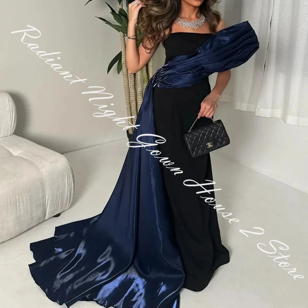 تخصيص جيرسي فستان سهرة مستقيم بدون حمالات طول الأرض بدون أكمام قطار لوحة جودة عالية لون الصورة الحفلة الراقصة