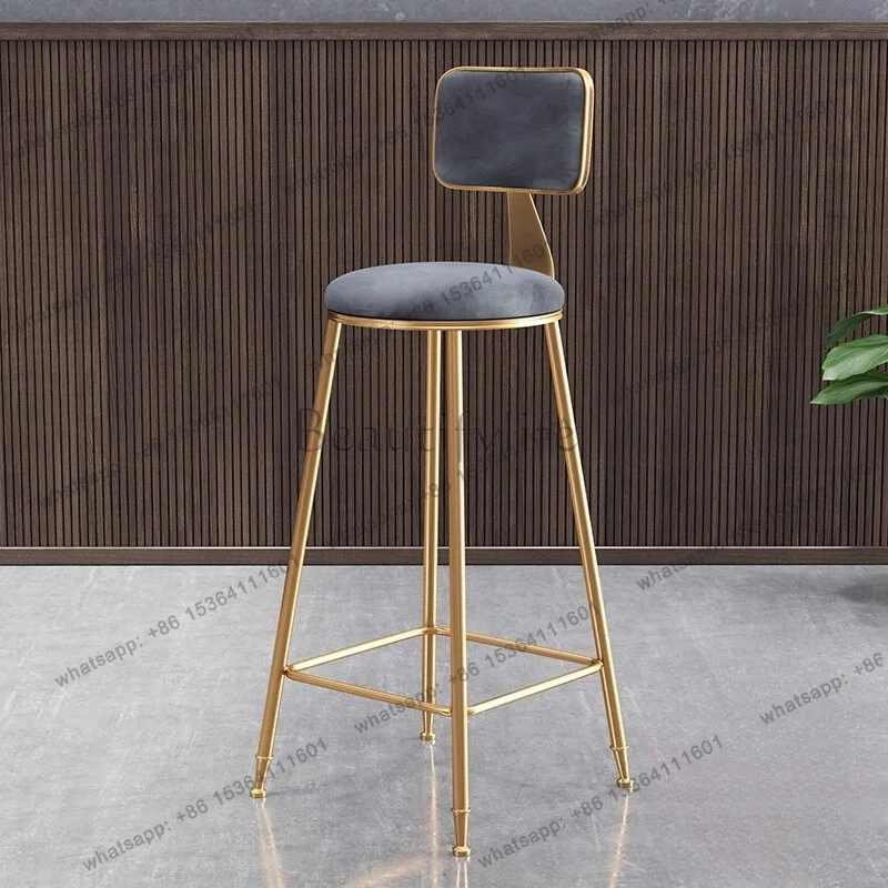 Factory Direct Sales Nordic Iron Art Bar Chair Simple Modern Restaurant Coffee Shop High Stool Creative Design Bar Furniture Sil
