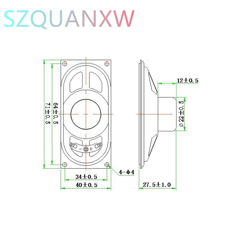 2PCS/Lot LCD Monitor/TV Speaker Horn 3W 8R 4070 Loud speaker 8 ohms 3 Watt 8R 3W 40*70MM