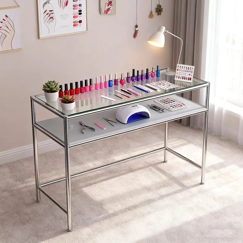 Small And Space Saving Manicure Nail Table Italian Simple Beautiful Premium Manicure Nail Table Practical Subtle Mesa Furniture