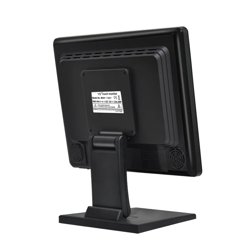 Support Wall Mounted Led Backlight Flat Waterproof 19 Inch Touch Screen  With Foldable Base