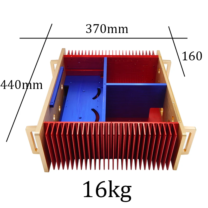 Pure Class A Power แอมป์ของเปลือกตัวถังอลูมิเนียม NHB-108 DIY เคสอลูมิเนียมทั้งหมด440*430*160มม