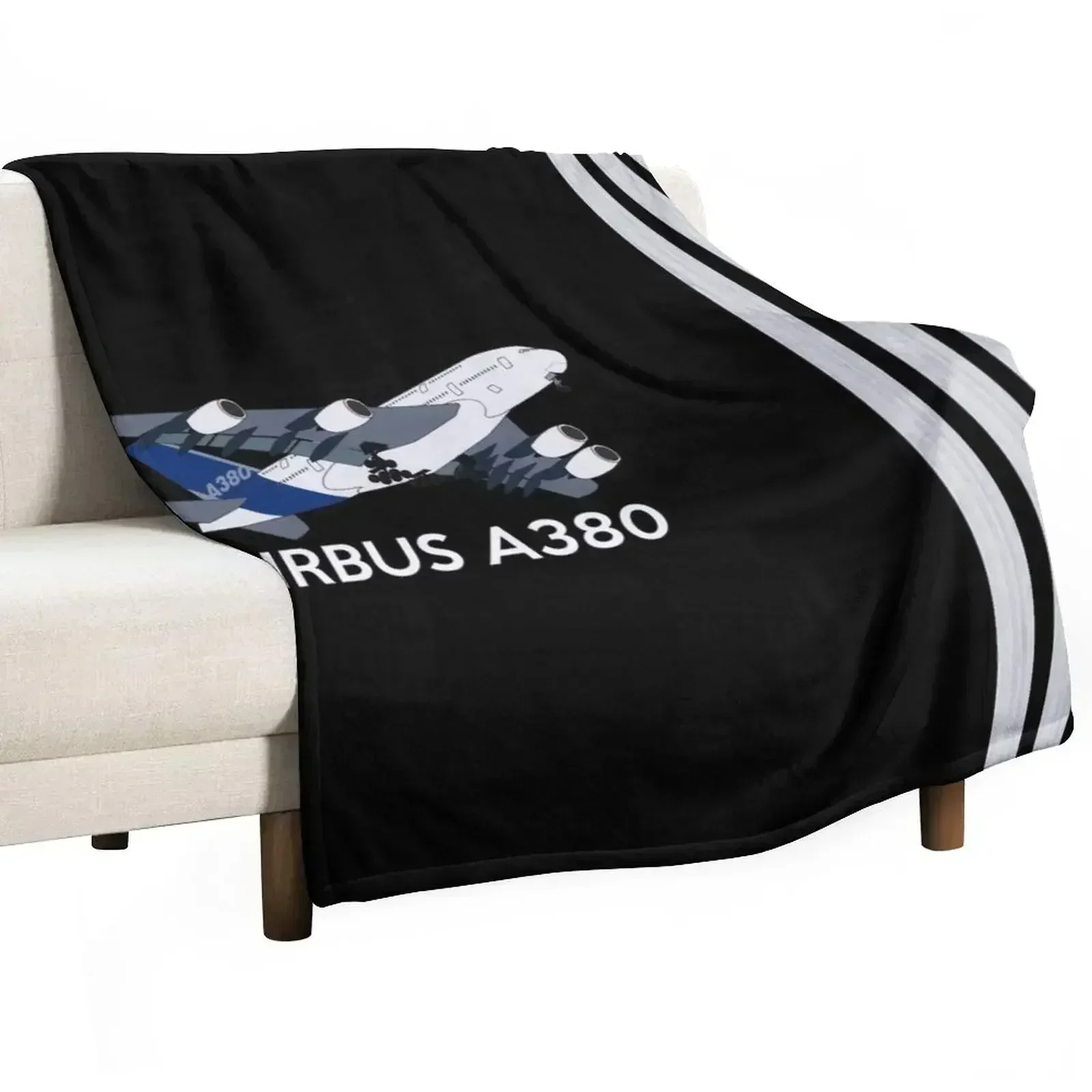 

A380 Stripes Throw Blanket No Pilling Soft Warm Blanket for Bed