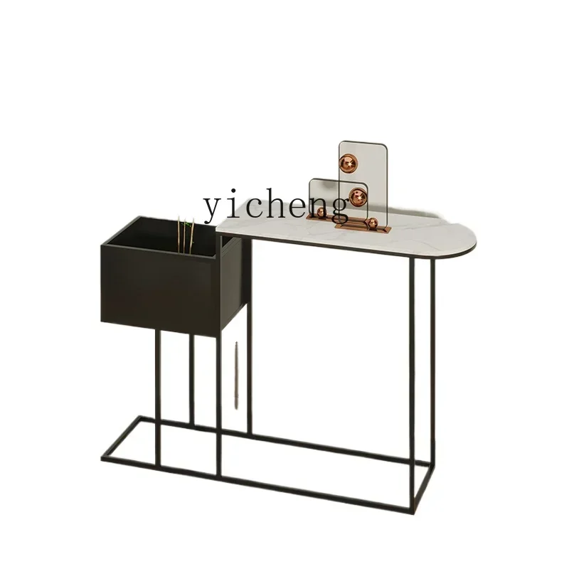 entrance table light luxury modern simple table door creative shelf against the wall
