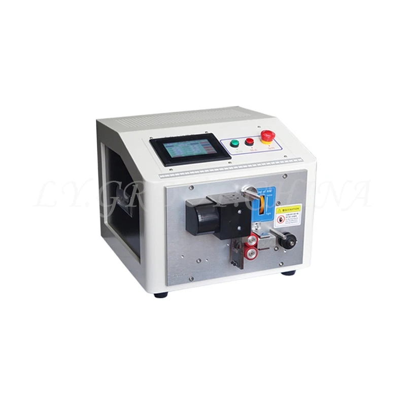 LY-302 Automatic Wire Tube Sleeving Pipe Cutting Machine Touch Screen Cable Cutting Stripping Peeling Machine