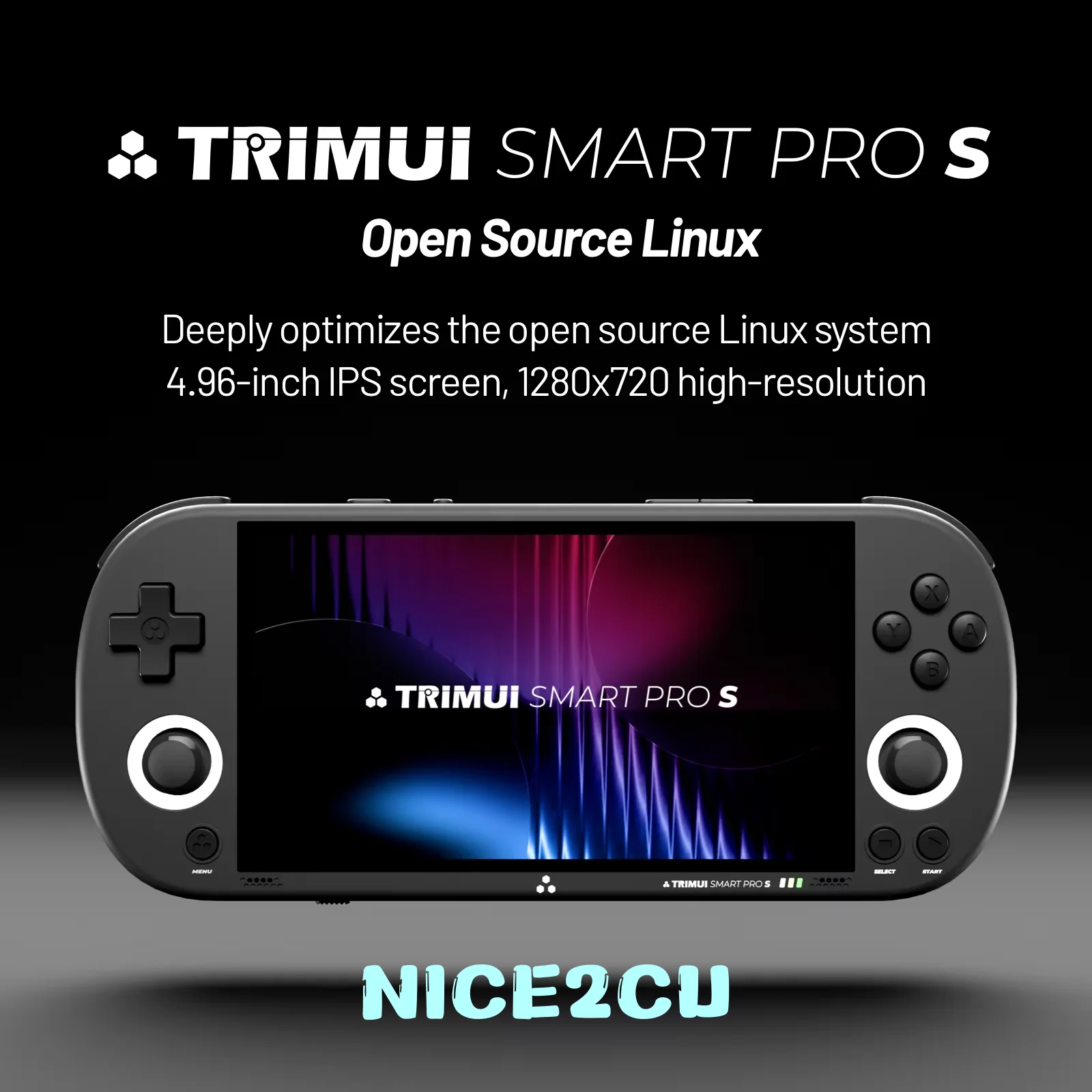 Trimui Smart Pro S Handheld Game Console 4.96\'\' IPS Screen Linux System Joystick RGB Lighting Retro Video Game Smartpros Gifts