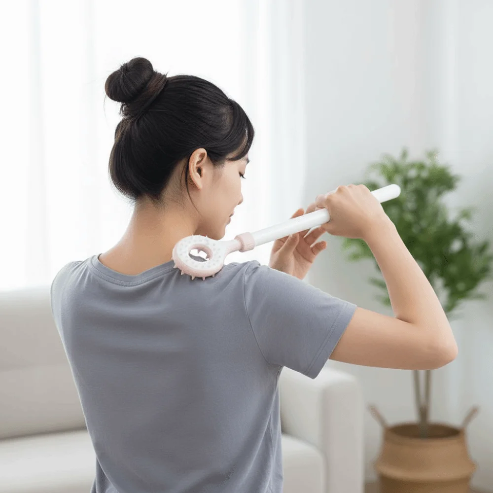 

Creative Stretchable Back Scratcher Adjustable Plastic Itching Scratch Double-sided Hanging Back Rubbing Tool Personal Massage