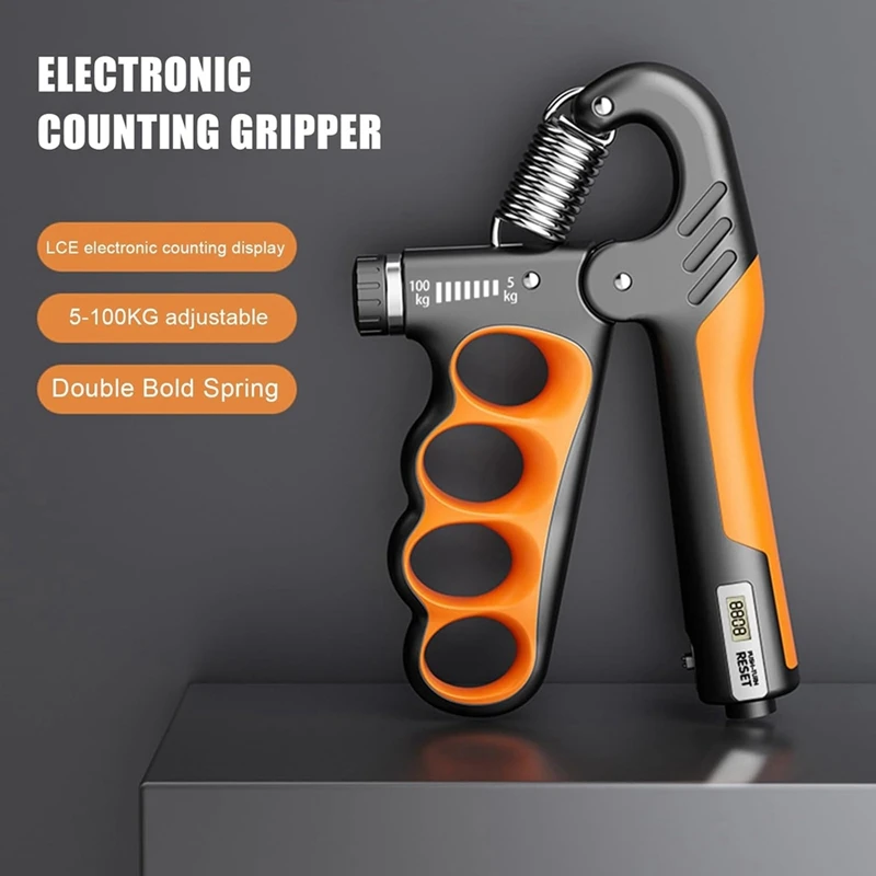 

2 Pack Hand Grip Strengthener For Men Women Adult Muscle Recovery Fitness Orange