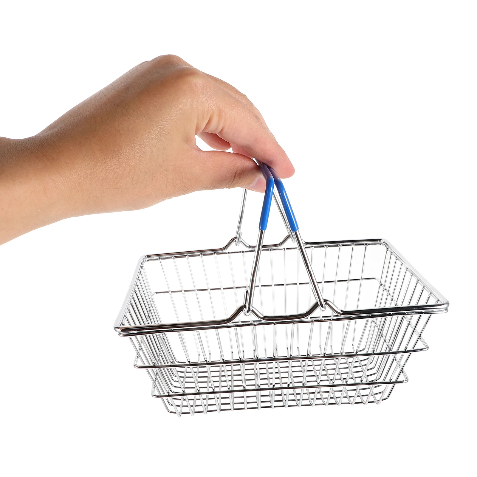 Mini Shopping Basket For Kids Realistic Iron Design Portable Storage Hamper Multifunctional Kids Laundry Grocery Baskets