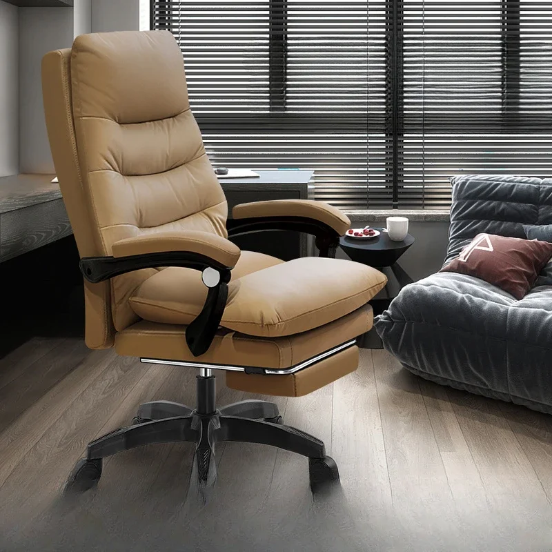 Ergonomic Office Chair Advanced Gamer Pc Height Adjustable Stool With Wheels Accent Portable Rocking Gaming Desk Leather Anime