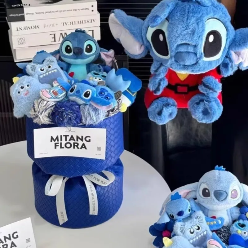 Ramo de muñecos creativos de dibujos animados de Disney Lilo & Stitch para niñas, regalos del Día de San Valentín para amigos con bonitos regalos de cumpleaños