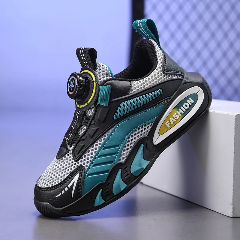 Nuove scarpe da ginnastica per bambini scarpe sportive per ragazzi moda in pelle per bambini scarpe Comfort in rete traspirante scarpe da corsa