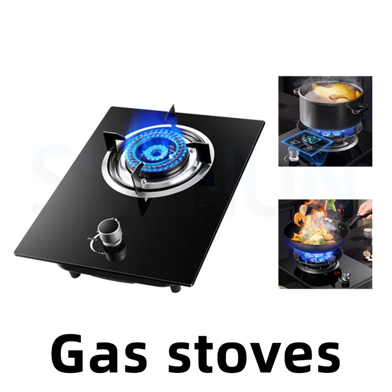 

Household Gas Stove Hob Gas Burner Built-in Gas Cooker Desktop Gas Cooktop Timed Liquefied Gas Stove Cooktop estufa de gas