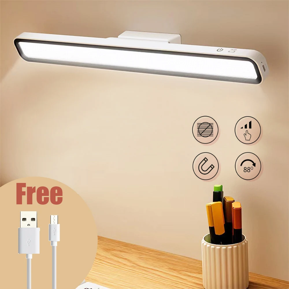 

4000mAh Table Lamp USB Rechargeable LED Light Desk Lamp Stepless Dimming Magnetic Bedroom Night Lamp Reading Table Lamps