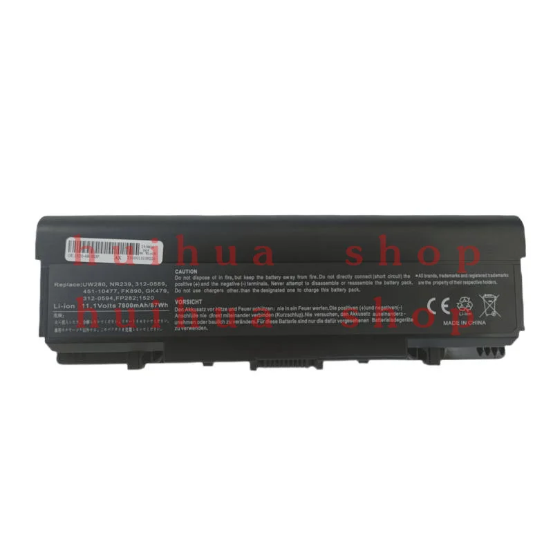 

Новый аккумулятор 7800 мАч 87WH GK479 FK890 FP282 NR239 для Dell Inspiron 312-0589 1520