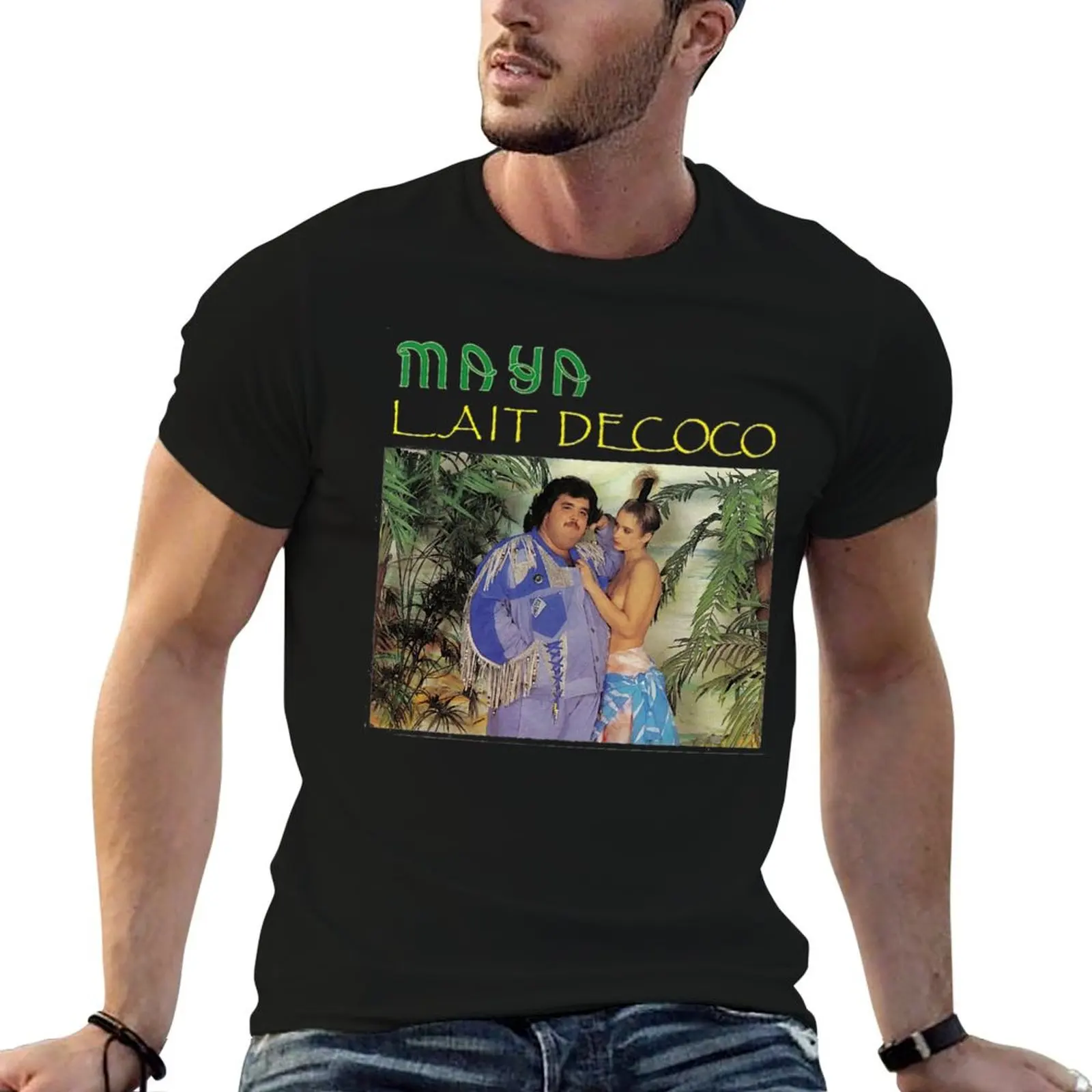 Maya Lait De Coco Print T-Shirt lustige T-Shirts dunkler Humor G Mann T-Shirts für Männer Mann T-Shirts für Männer T-Shirt