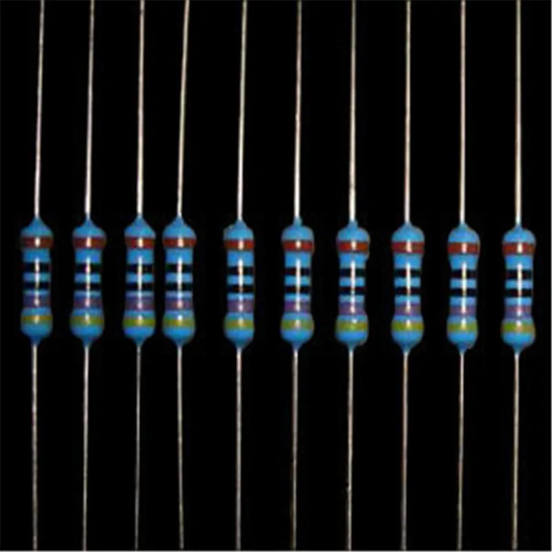 1/4W metal film resistor, five-color ring, 5-color ring, 0.25W accuracy 1%