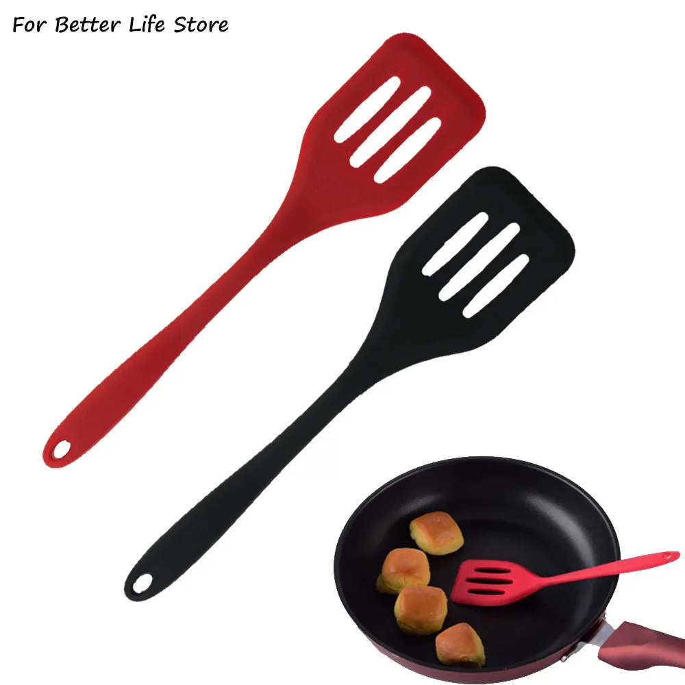 1PC 2 Colour Silicone Leak Shovel Gadgets Kitchen Cooking Accessories Utensils Food Grade Soft Gel Odorless Hanging Storage