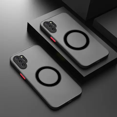 Matte Magnetic Fashion Phone Case for Samsung Galaxy Note10plus Note10+ Note9 Note8 S10 S10+ S9 S8 PLUS Hard Case Anti-collision