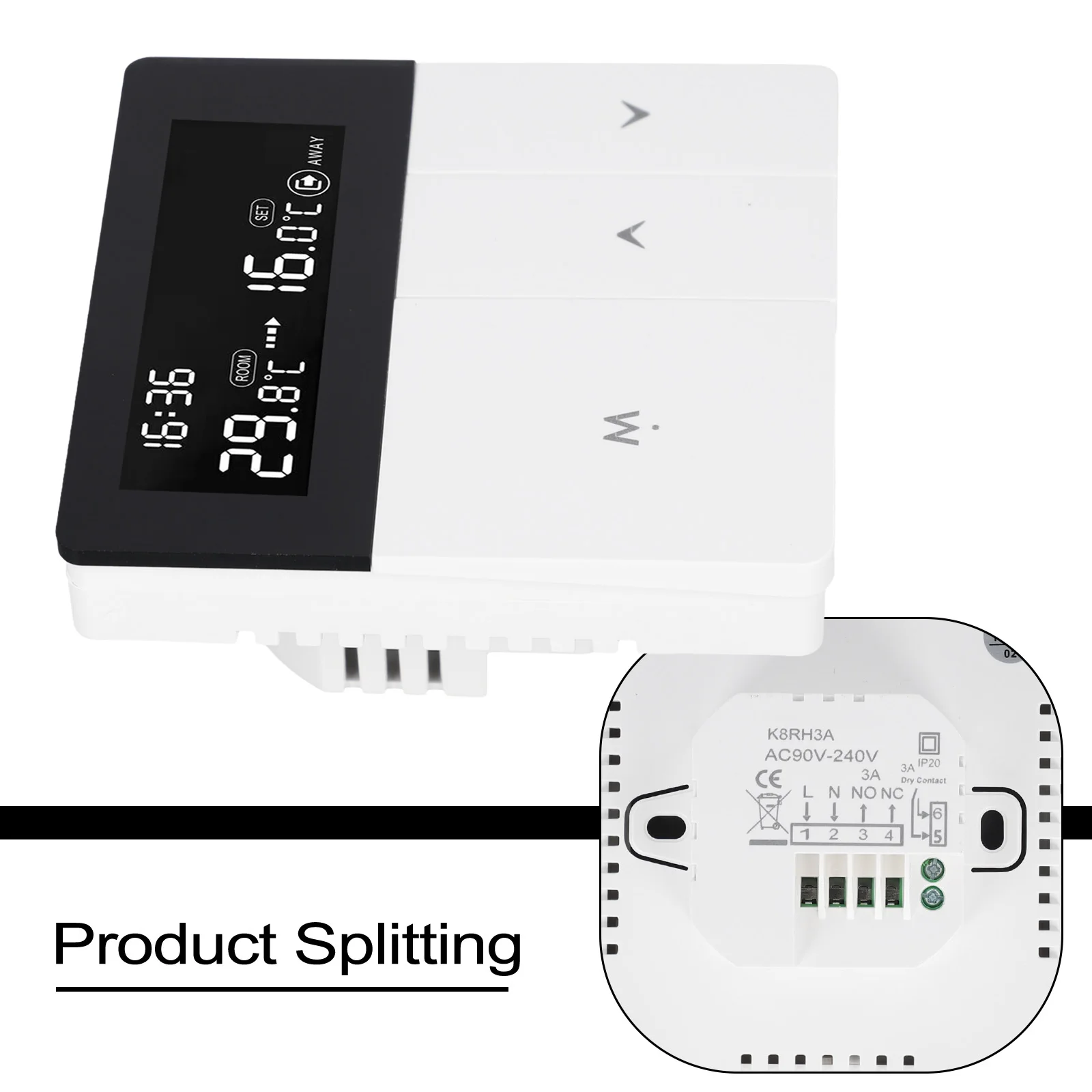 For Electric Heating Water Boiler Controller Digital Room Thermostat Digital Display Easy Installation Energy Efficient