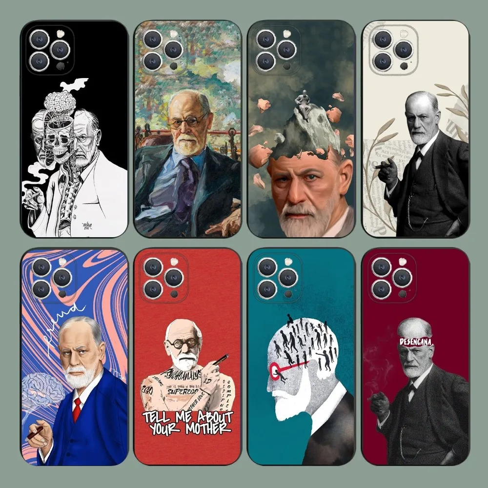 Sigmund Psychoanalysis Freud  Phone Case For iPhone 15,14,13,12,11,Plus,Pro Max,XS,X,XR,SE,Mini,8,7 Soft Silicone Black Cover