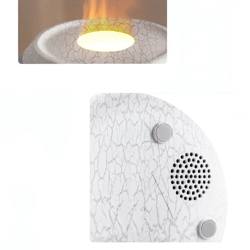 Flame Essential Oil Diffuser Ultrasonic Air Humidifier Smart Timer Mist Machine Silent Protection For Home Bedroom